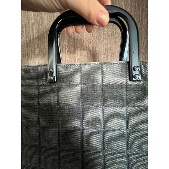 CHANEL Chocolate Bar Hand‎ Ladies Hand Bag 6th Series Denim Blue Vintage - Picture 3 of 12